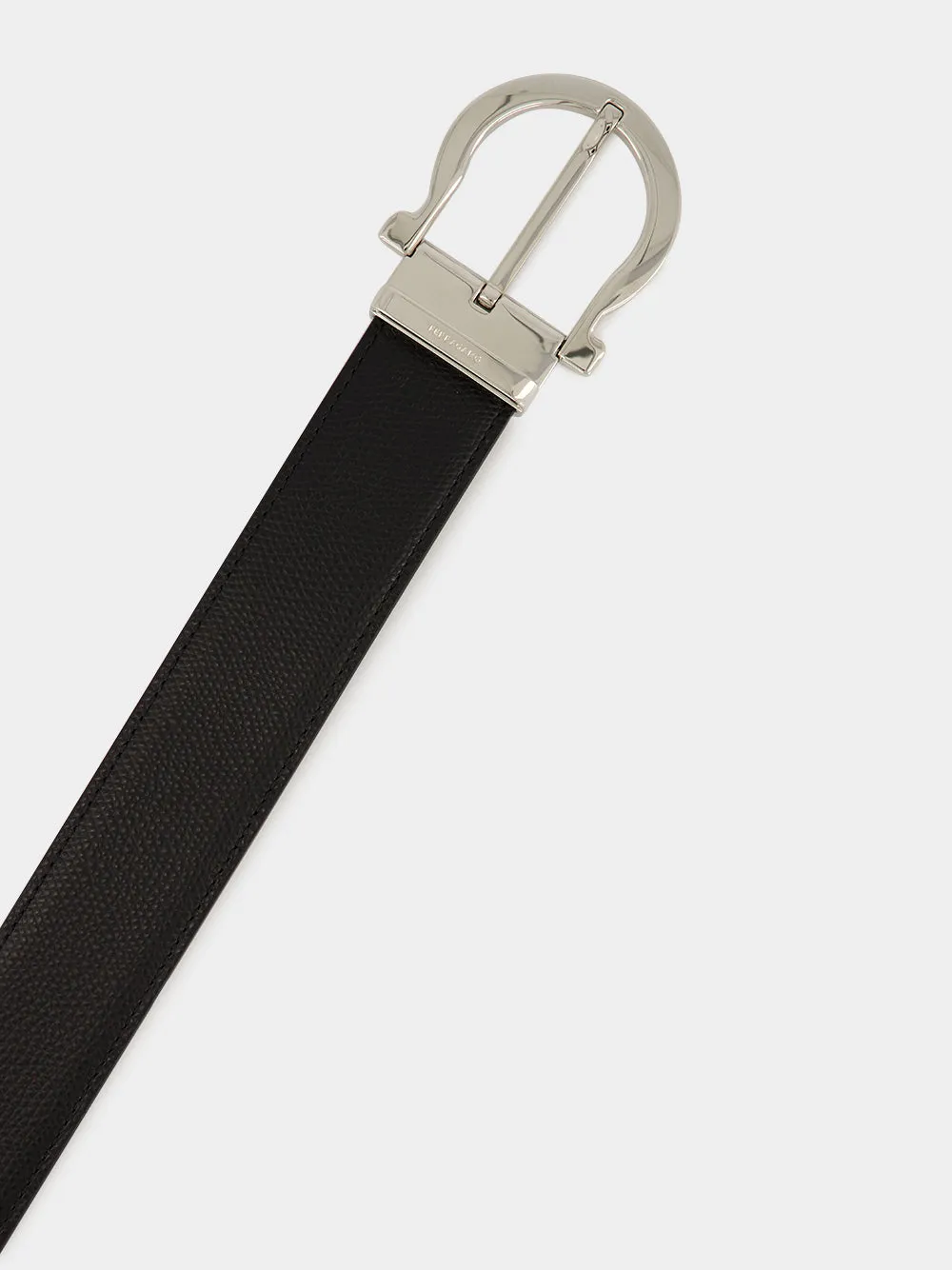Black and Hickory Reversible Gancini Belt sold by Fashion Clinic product image thumbnail 2