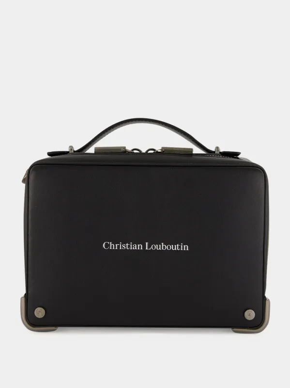 Black Small Tactical Briefcase Leather Bag made by Christian Louboutin