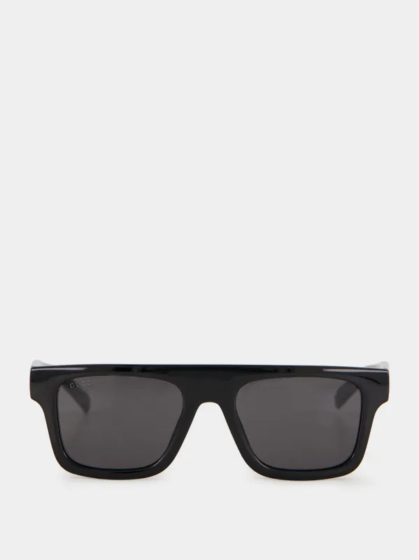Black Square-Frame Sunglasses made by Gucci