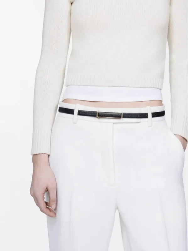 Black Classic Leather Belt made by Tom Ford