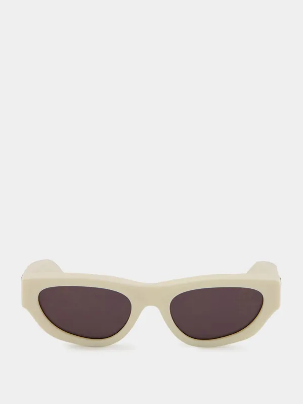 Ivory Cat-Eye Sunglasses made by Off-White