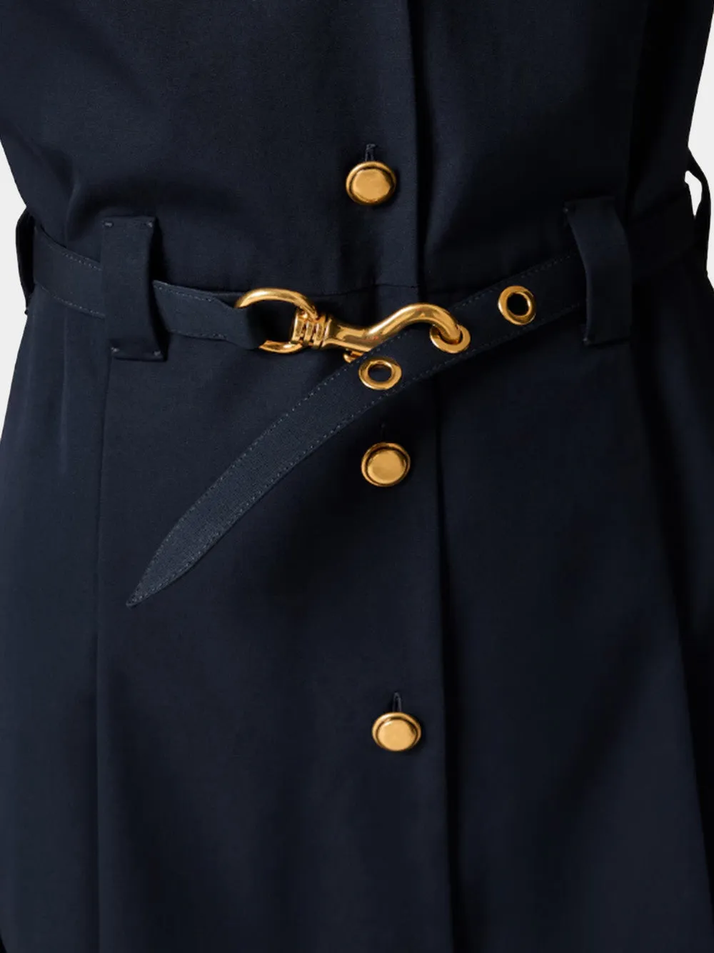 Navy Blue Poplin Mini Dress sold by Fashion Clinic product image thumbnail 5
