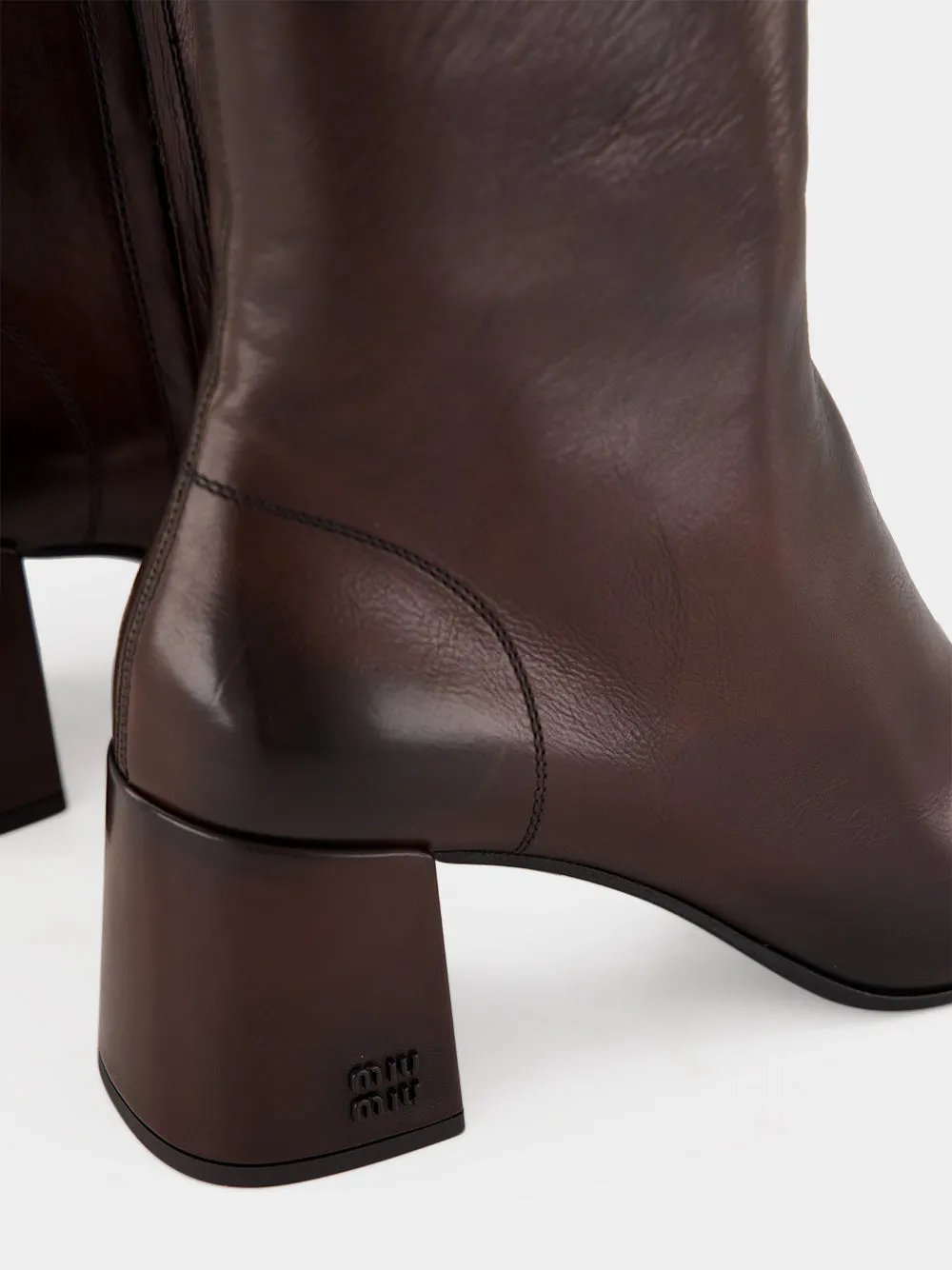 Dark Brown e Black Nappa Leather Ankle Boots sold by Fashion Clinic product image thumbnail 5