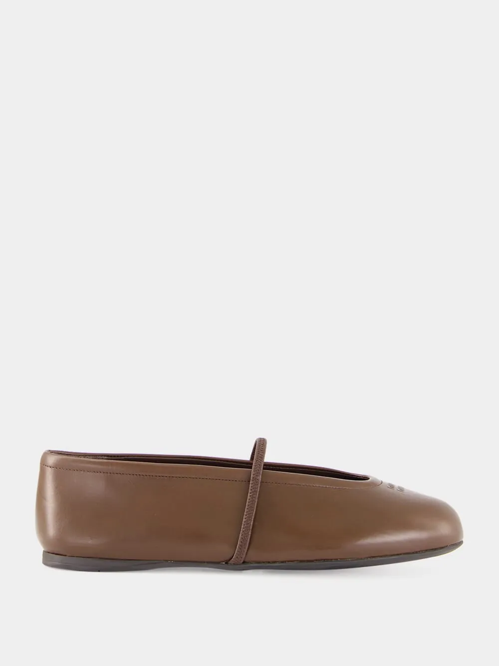 Dark Brown Nappa Leather Ballerinas sold by Fashion Clinic