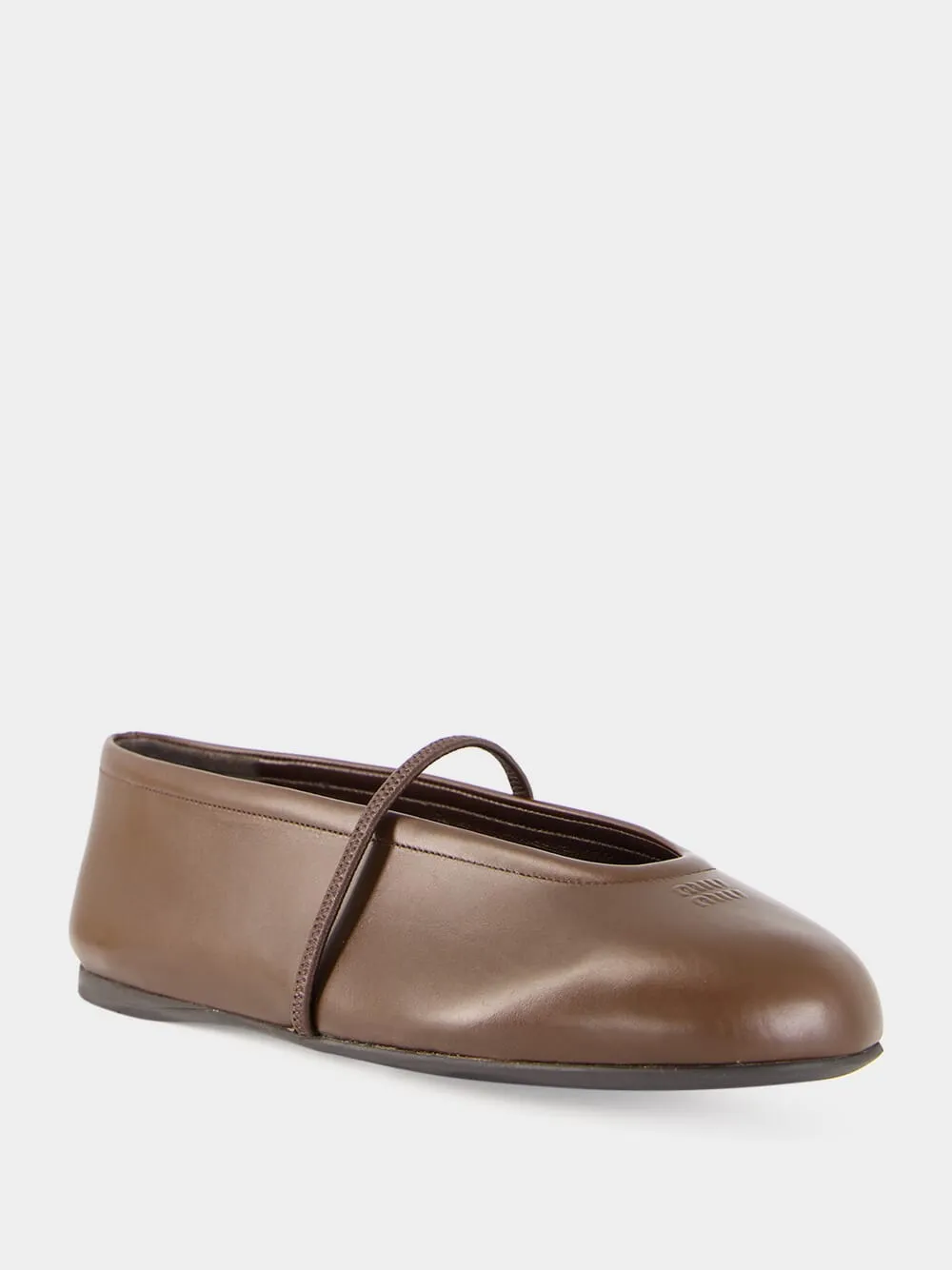 Dark Brown Nappa Leather Ballerinas sold by Fashion Clinic product image thumbnail 2