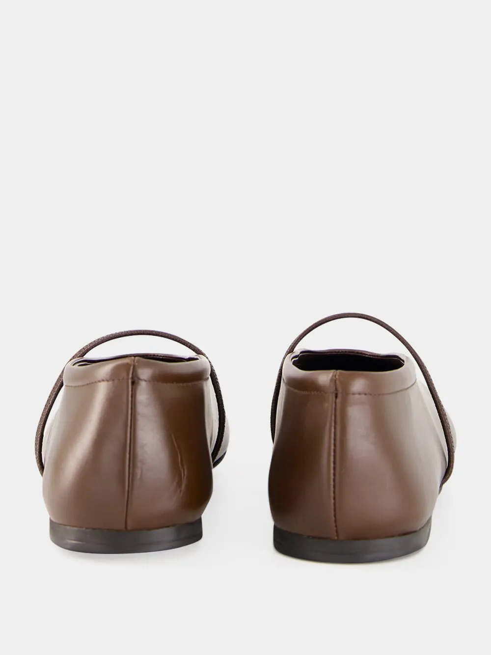 Dark Brown Nappa Leather Ballerinas sold by Fashion Clinic product image thumbnail 5