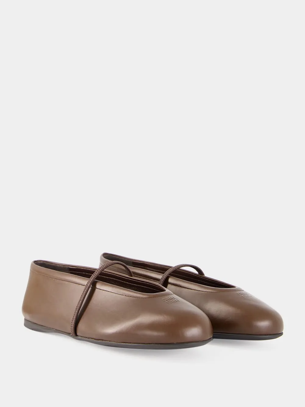 Dark Brown Nappa Leather Ballerinas sold by Fashion Clinic product image thumbnail 3