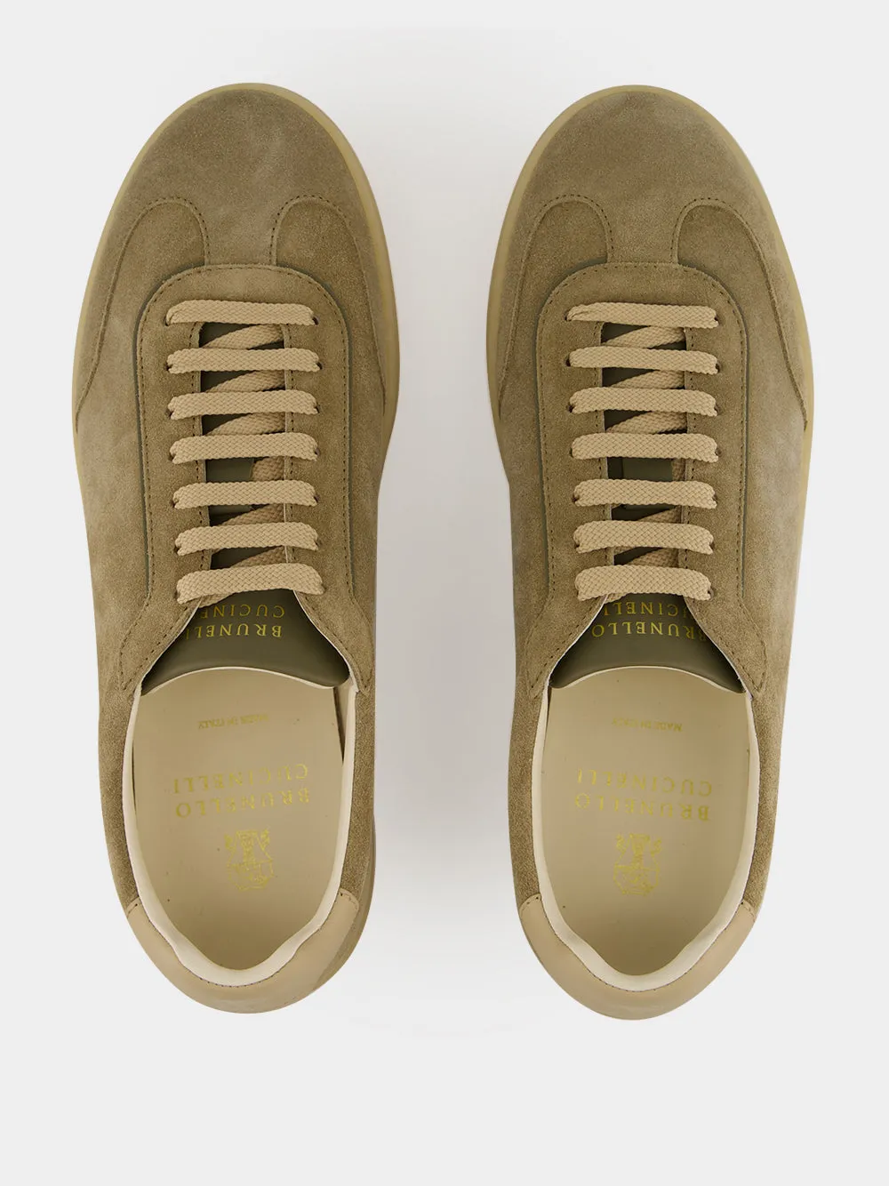 Light Brown and Olive Suede Sneakers sold by Fashion Clinic product image thumbnail 4