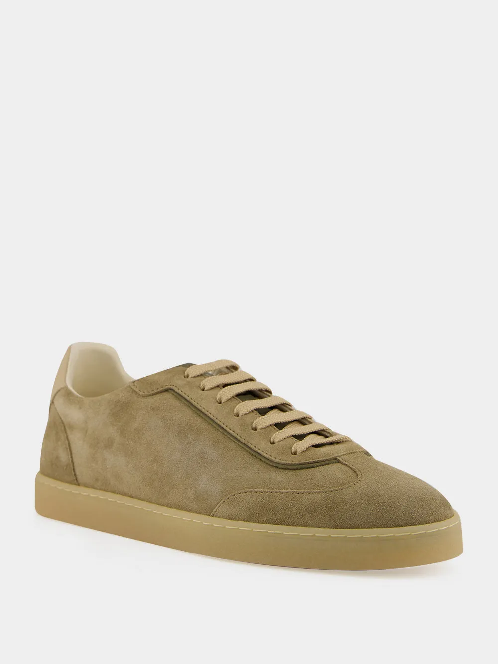 Light Brown and Olive Suede Sneakers sold by Fashion Clinic product image thumbnail 2