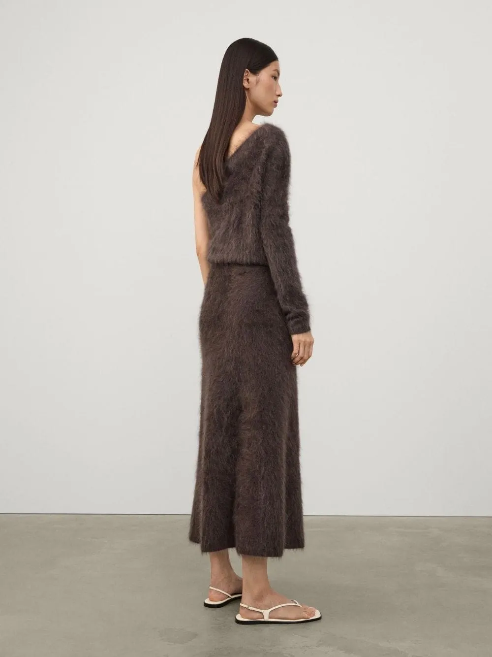 Dark Fern Brushed Cashmere Asta Skirt sold by Fashion Clinic product image thumbnail 3