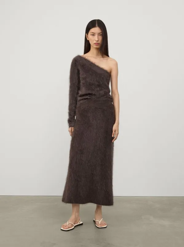 Dark Fern Brushed Cashmere Asta Skirt made by Lisa Yang