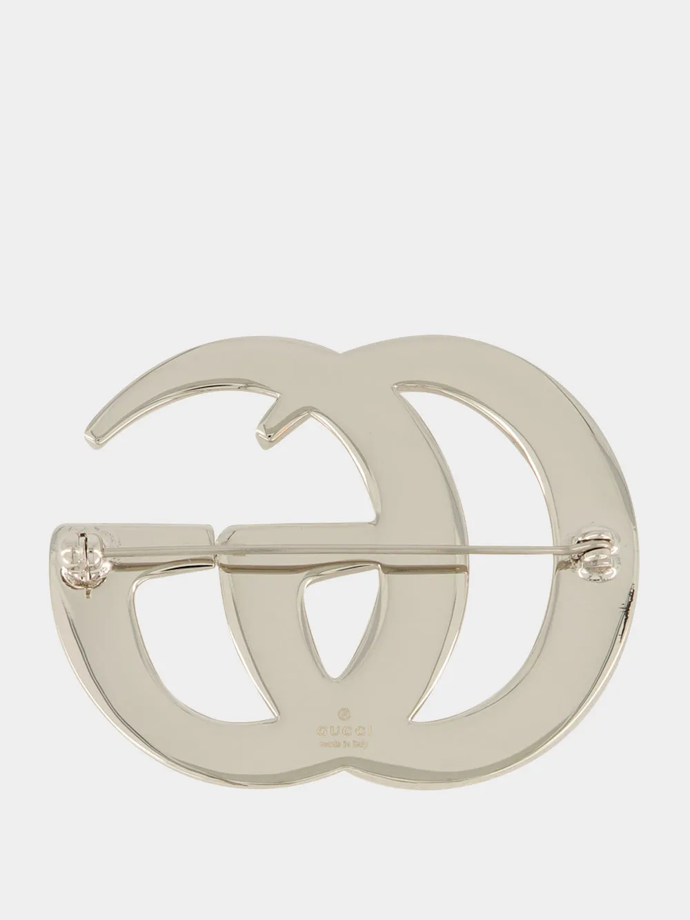 Silver Double G Crystal Brooch sold by Fashion Clinic product image thumbnail 2