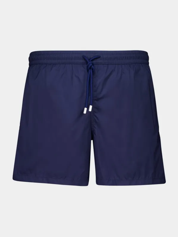 Navy Blue Madeira Swim Trunks made by Fedeli