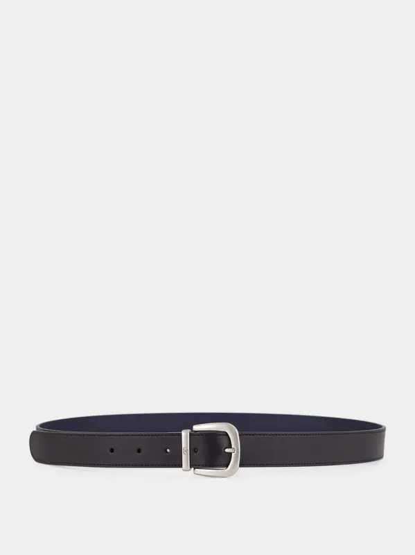 Reversible Black and Marine Belt made by Valentino Garavani