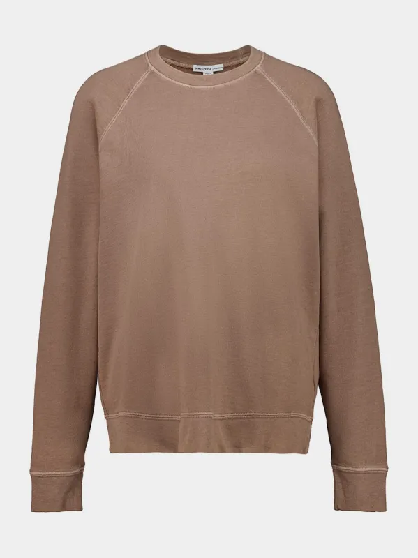 Coffee Vintage French Terry Sweatshirt made by James Perse