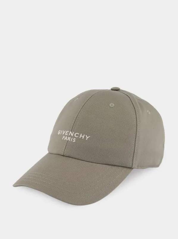 Salvia Green Paris Embroidered Cap made by Givenchy