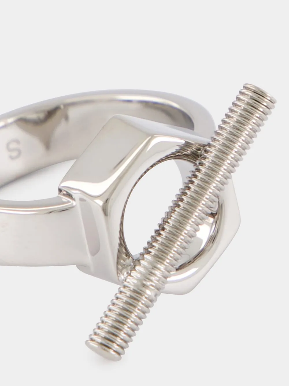 Silver Sculptural Brass Ring sold by Fashion Clinic product image thumbnail 3