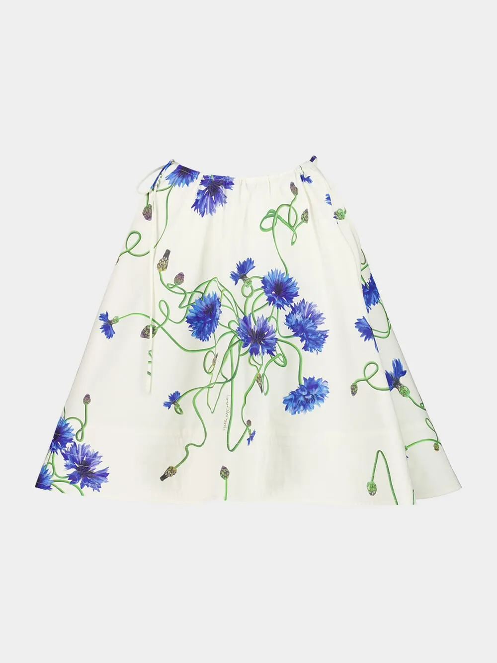 Cornflower Embroidered Frill Crop Top sold by Fashion Clinic product image thumbnail 4