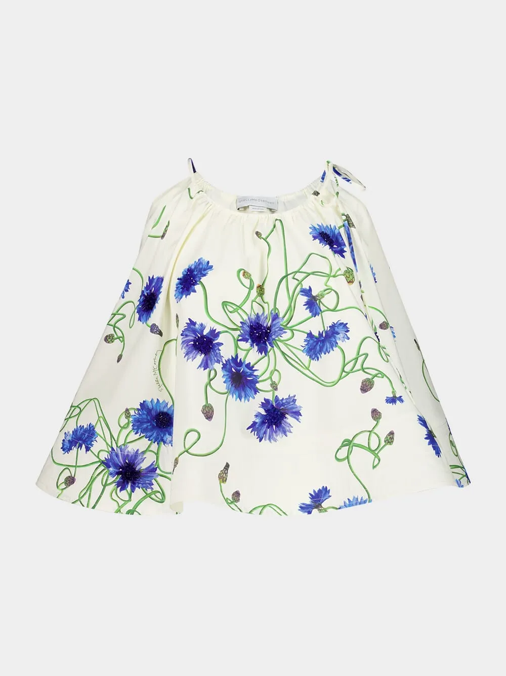 Cornflower Embroidered Frill Crop Top sold by Fashion Clinic product image thumbnail 2