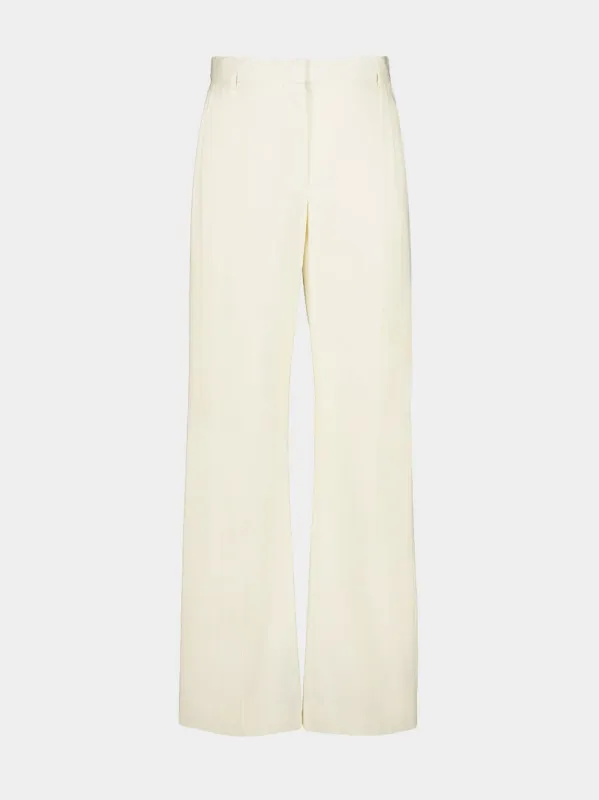 Vanilla Straight Cotton Trousers made by Stella McCartney
