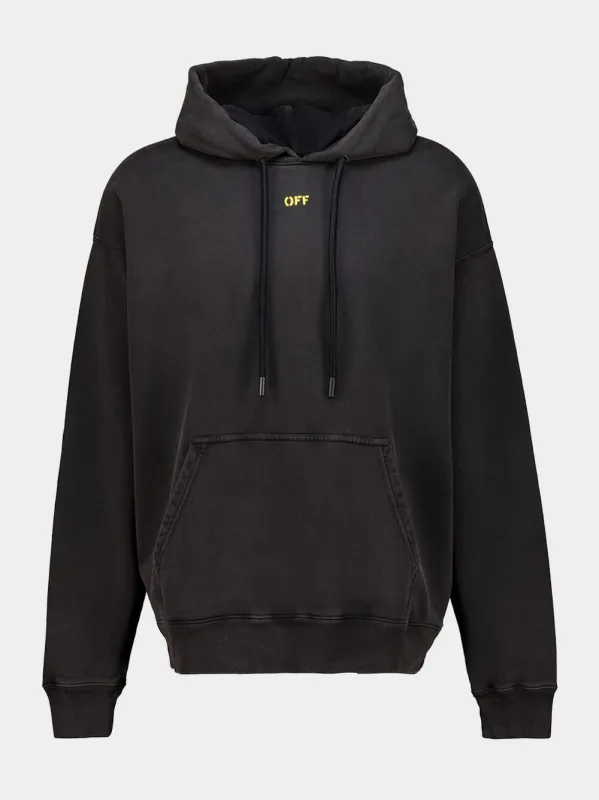 Black Fallen Caravaggio Cotton Hooded Sweatshirt made by Off-White
