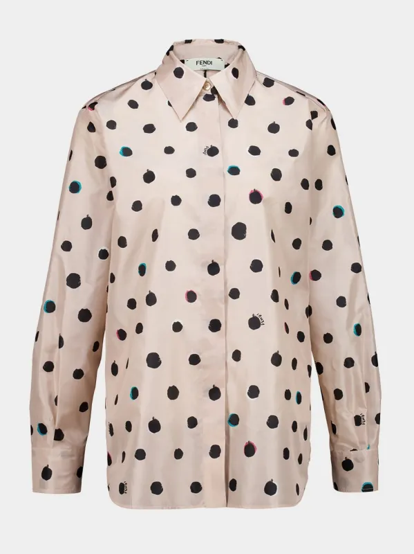 Mou Dots Printed Long-Sleeve Shirt made by Fendi