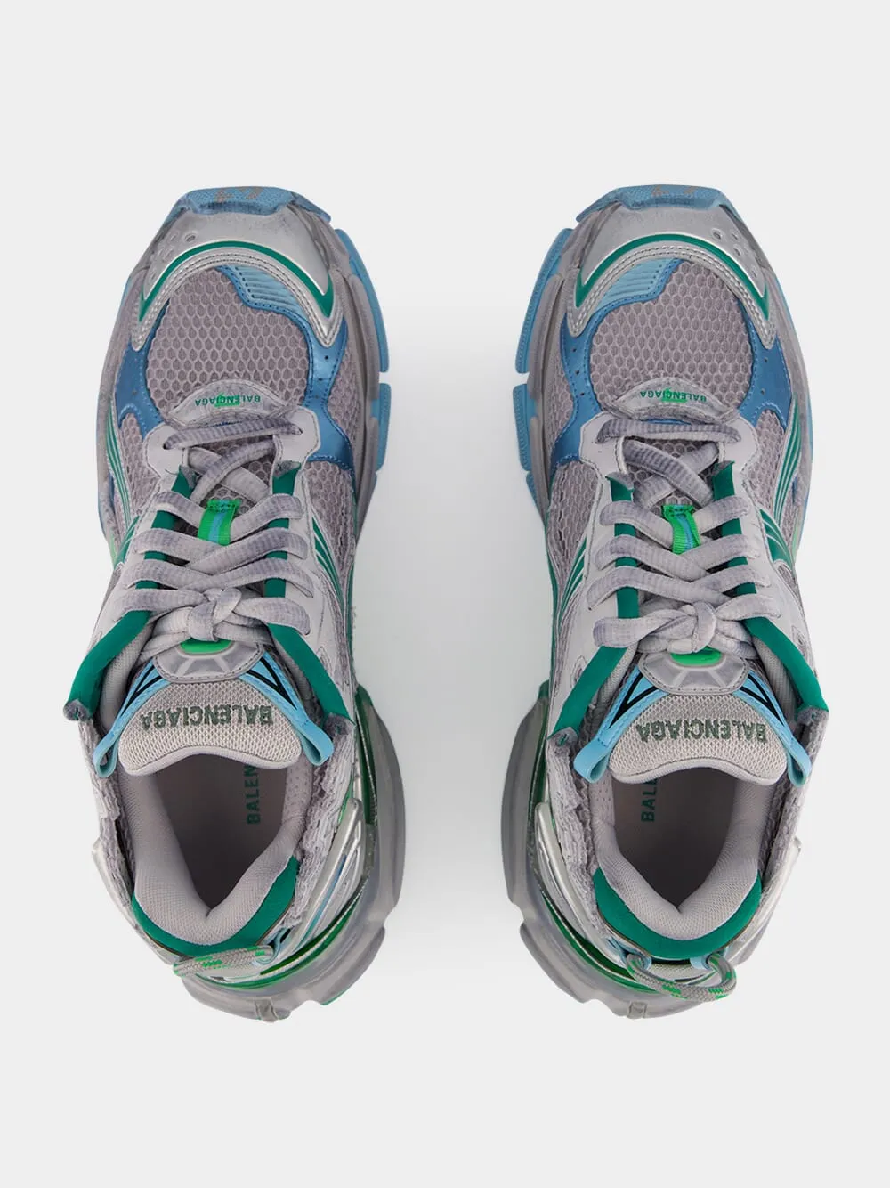 Grey Green and Blue Runner Sneakers sold by Fashion Clinic product image thumbnail 4