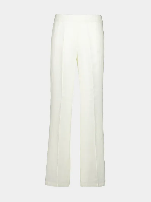 Butter Linen Casual Fit Trousers made by Fashion Clinic