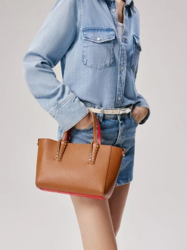 Brown Cabata Mini Tote Bag made by Christian Louboutin