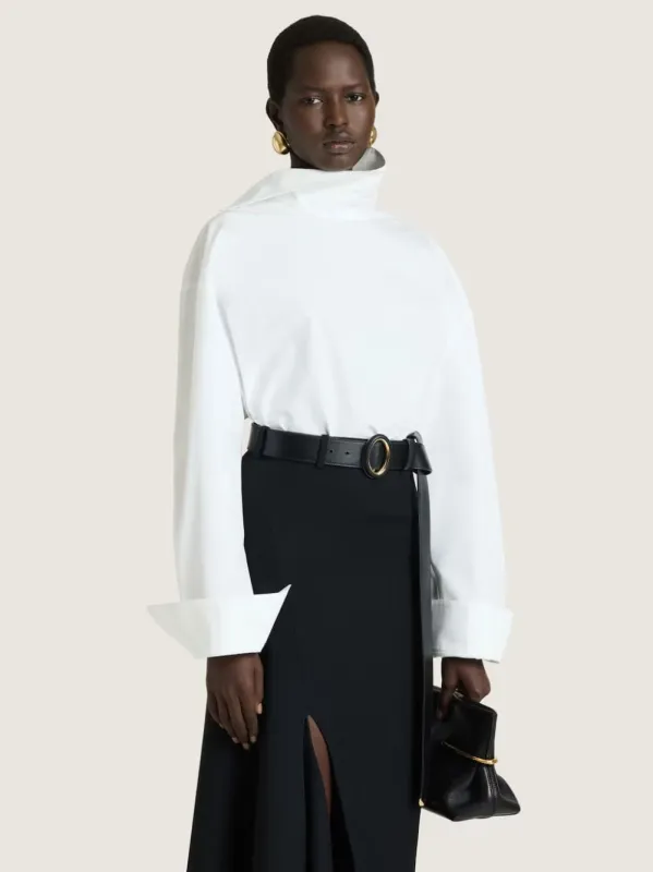 White Back-to-Front Poplin Shirt made by Givenchy