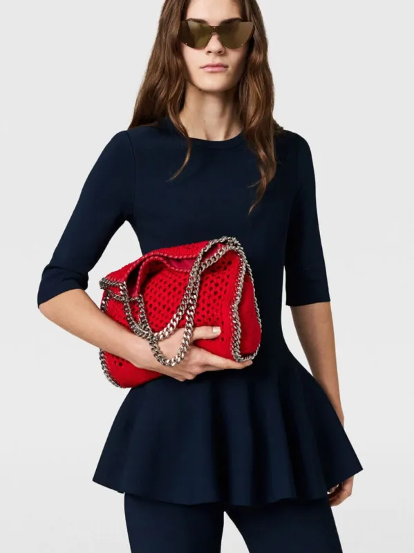 Lipstick Red Falabella Mini Mesh Tote made by Stella McCartney