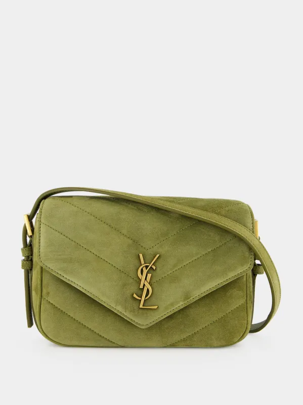 Green Loulou Toy Suede Crossbody Bag made by Yves Saint Laurent