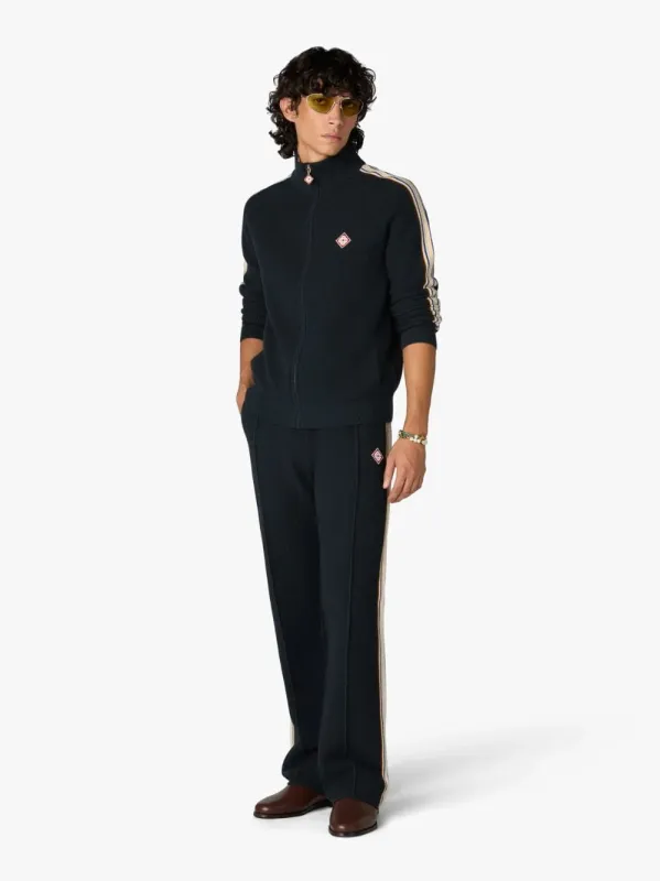 Navy Café Culture Wool Track Jacket made by Casablanca