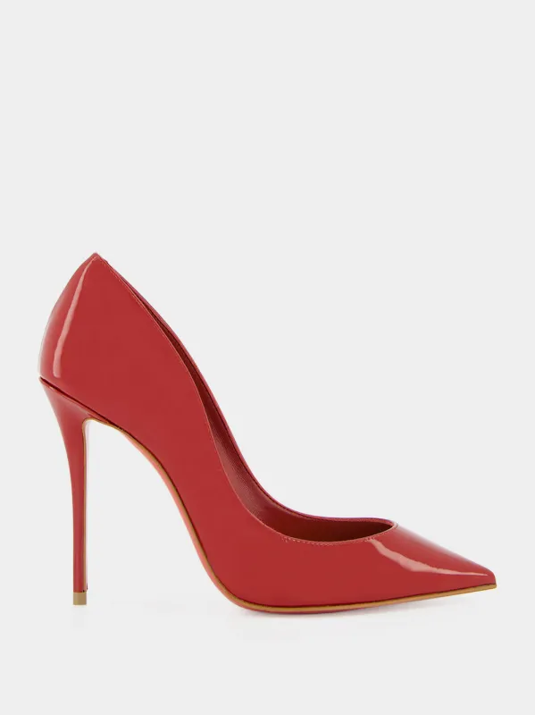 Empire Red La Pigalle 100 Patent Leather Pumps made by Christian Louboutin