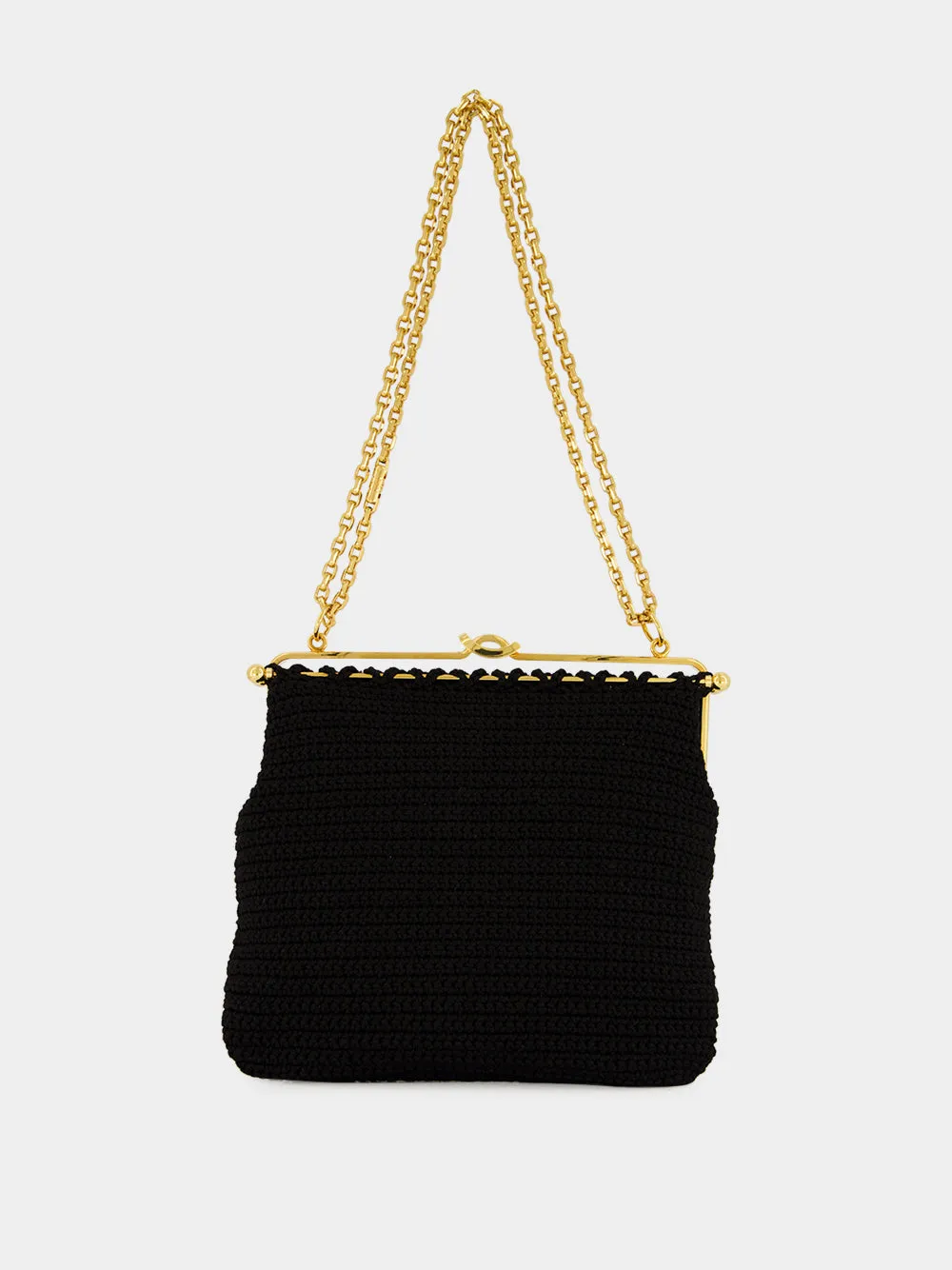 Black Dina Crochet Shoulder Bag sold by Fashion Clinic product image thumbnail 2