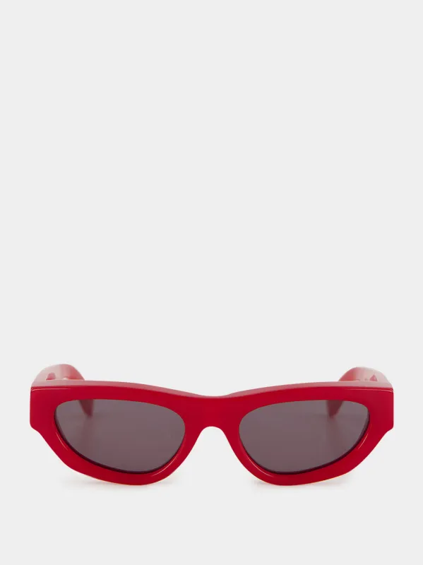 Red Cat-Eye Sunglasses made by Off-White