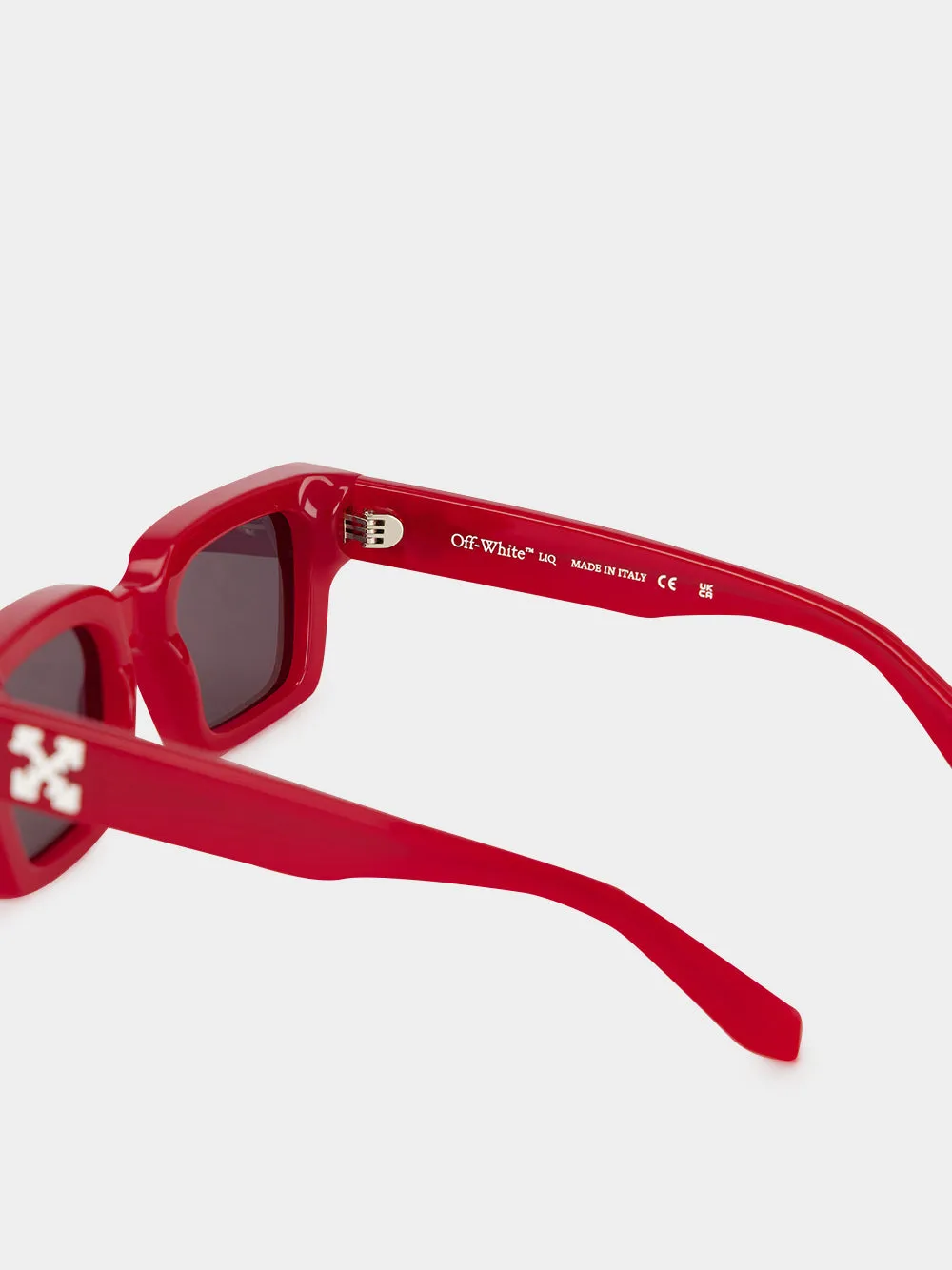 Red Virgil Square Sunglasses sold by Fashion Clinic product image thumbnail 4