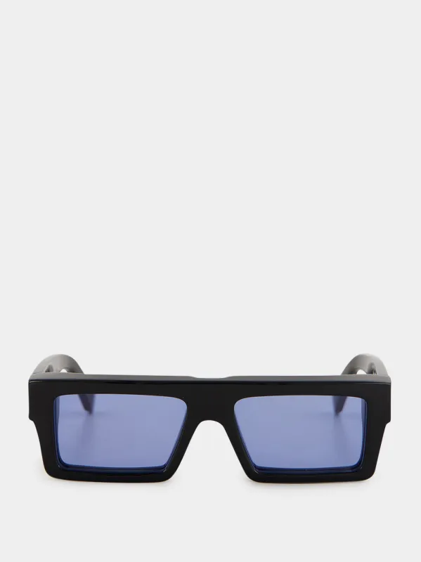 Black and Blue Ruby Sunglasses made by Off-White