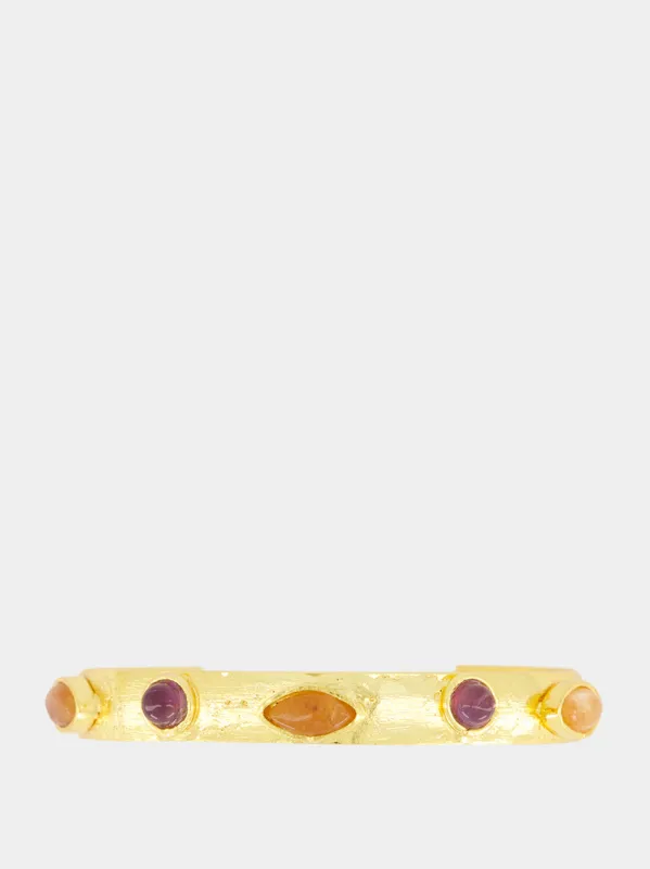 Pink and Purple Sultane Stone Bracelet made by Fashion Clinic