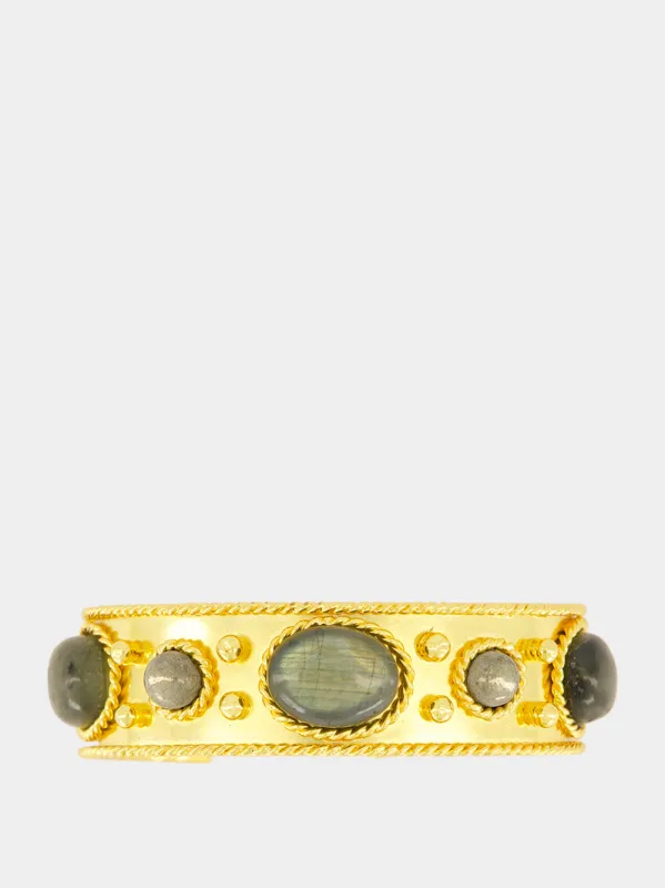 Grey Byzantin Twisted Labradorite Bracelet made by Fashion Clinic