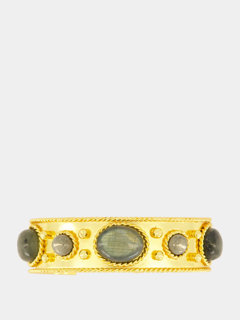 Grey Byzantin Twisted Labradorite Bracelet sold by Fashion Clinic