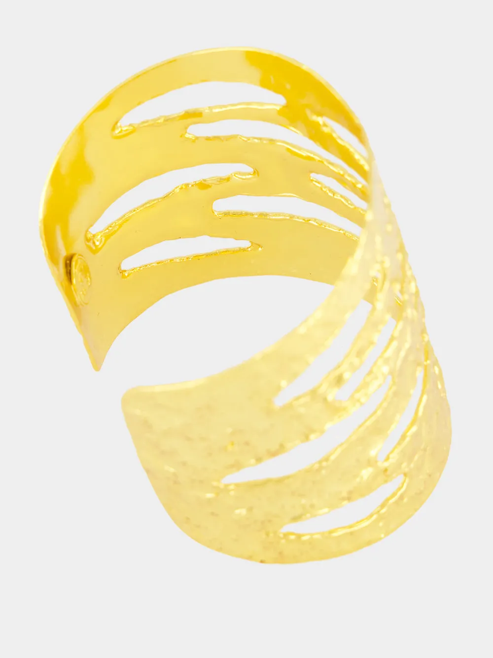 Gold Wide Nude Cuff Bracelet sold by Fashion Clinic product image thumbnail 3