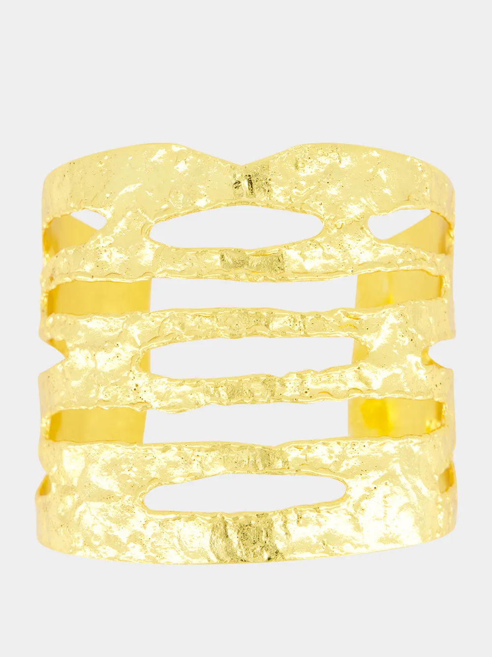 Gold Wide Nude Cuff Bracelet sold by Fashion Clinic