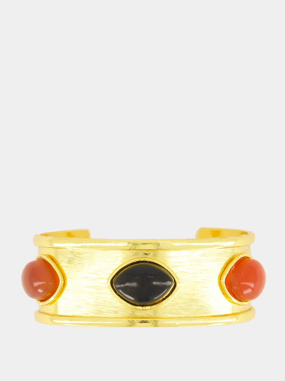 Orange and Black Marquise Stone Cuff sold by Fashion Clinic