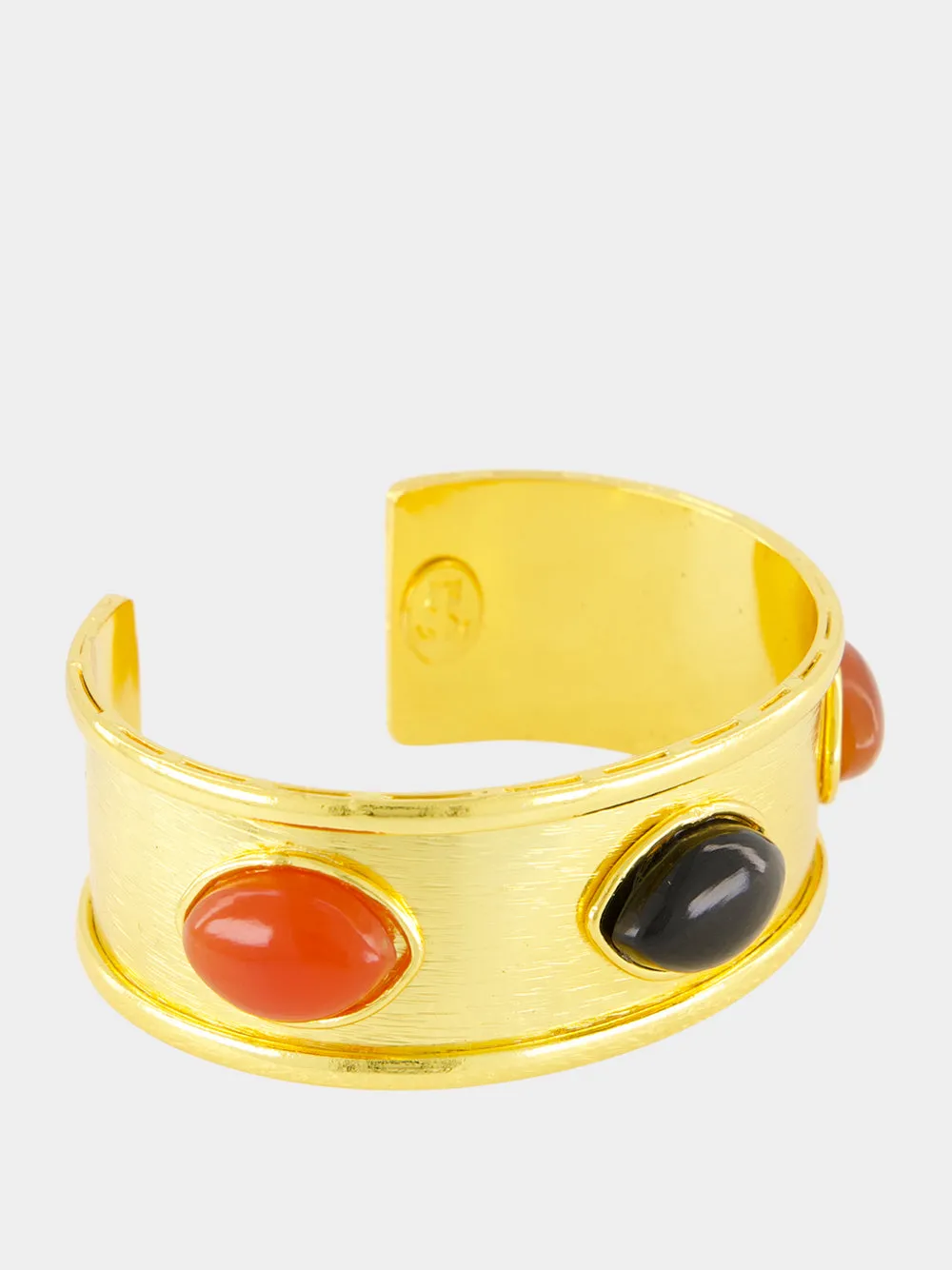 Orange and Black Marquise Stone Cuff sold by Fashion Clinic product image thumbnail 3