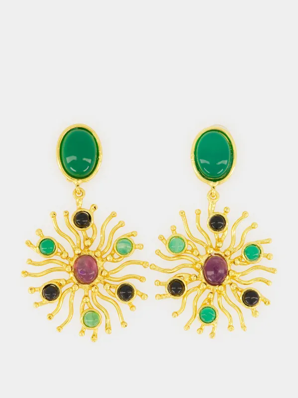 Multicolour Sunshine Stone Earrings made by Fashion Clinic