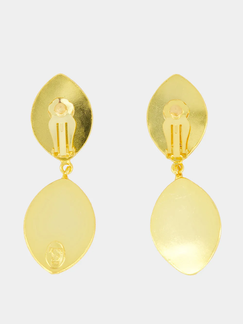 Orange and Black Marquise Stone Earrings sold by Fashion Clinic product image thumbnail 2