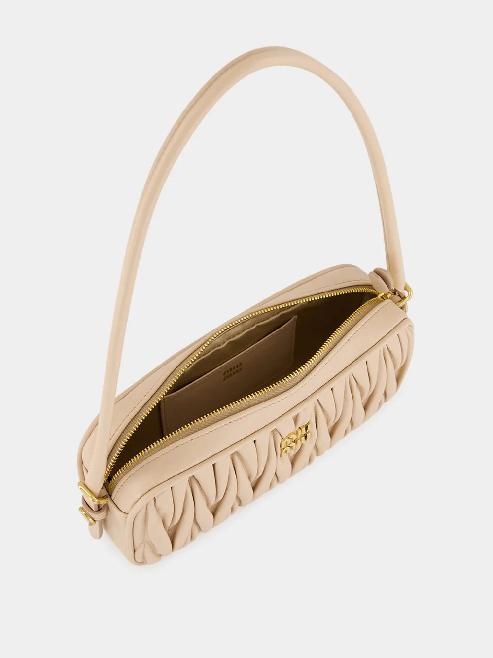 Powder Pink Matelassé Nappa Shoulder Bag sold by Fashion Clinic product image thumbnail 5