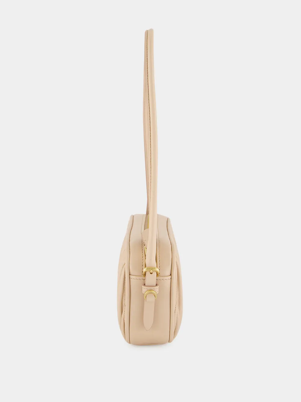 Powder Pink Matelassé Nappa Shoulder Bag sold by Fashion Clinic product image thumbnail 3