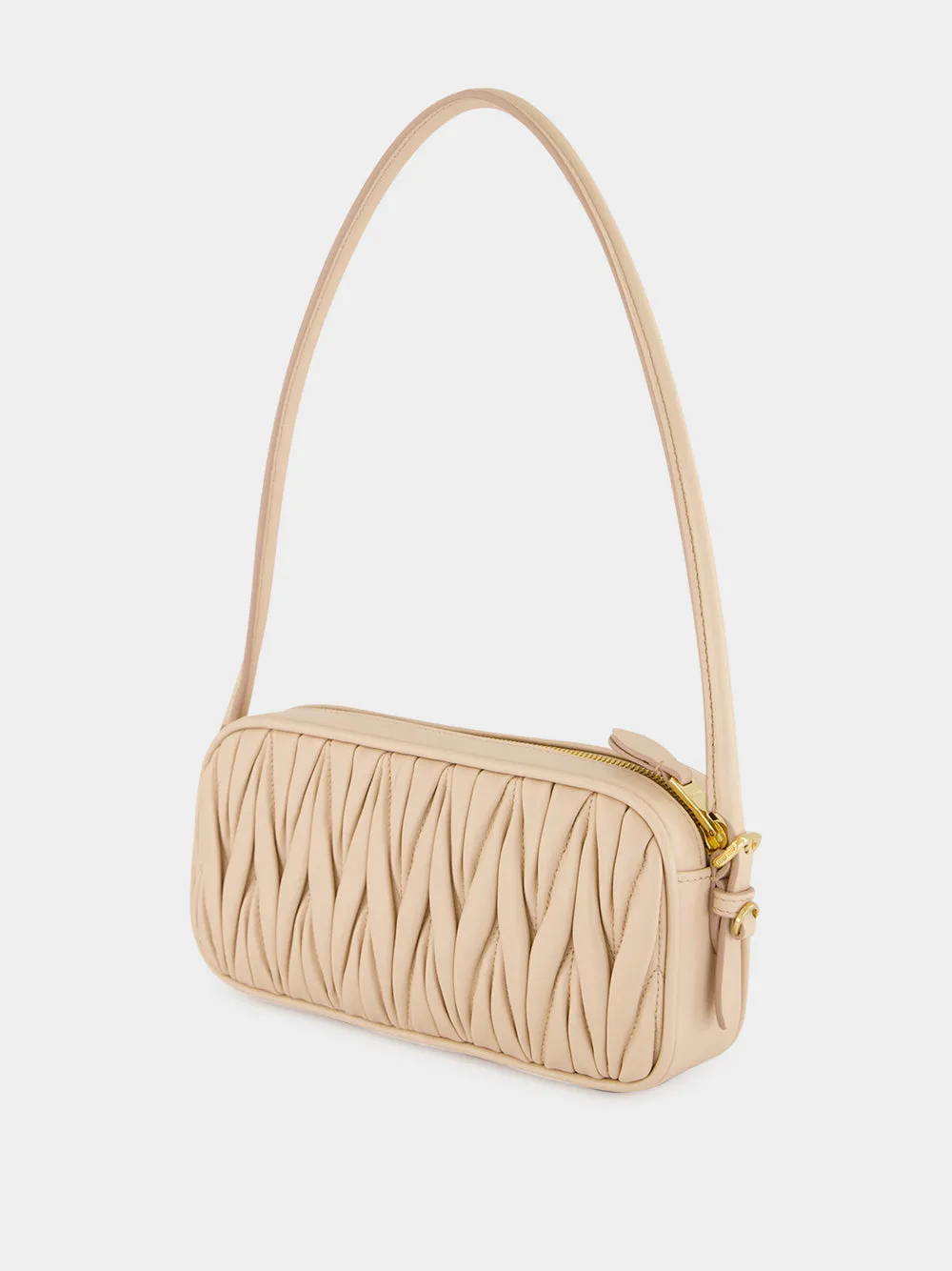 Powder Pink Matelassé Nappa Shoulder Bag sold by Fashion Clinic product image thumbnail 4